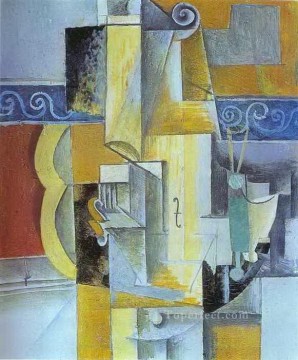 Violín y guitarra 1913 Pablo Picasso Pinturas al óleo